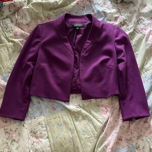 Kasper Vibrant Purple Cropped Blazer